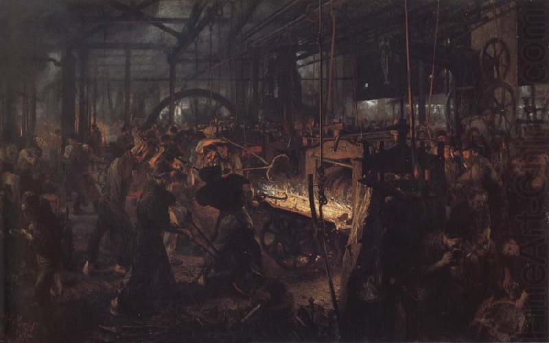 Adolph von Menzel The Iro-Rolling Mill china oil painting image